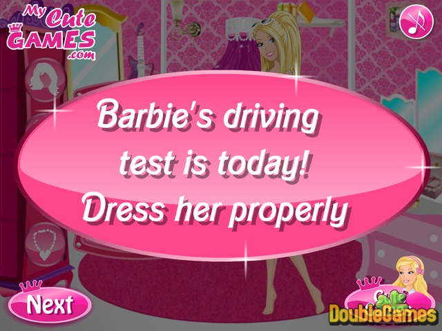 Free Download Barbie Driving Test Screenshot 1