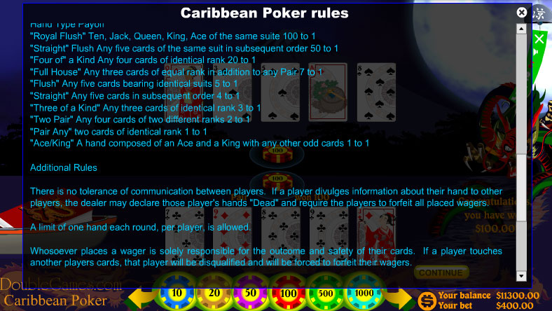 Free Download Japanese Caribbean Poker Screenshot 1