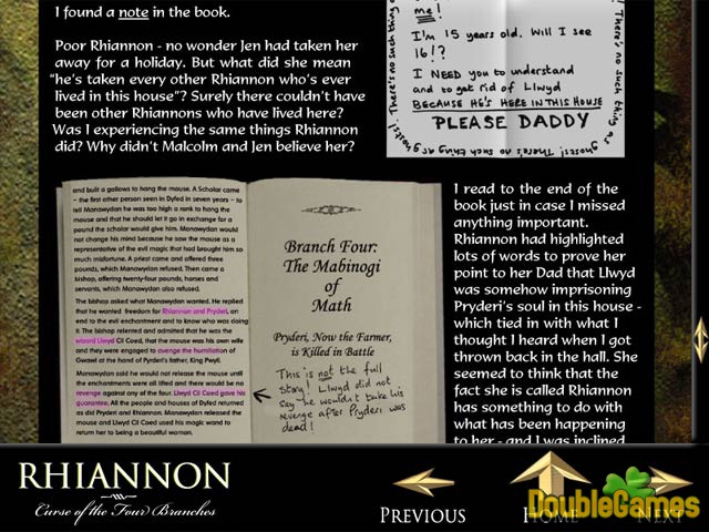 Free Download Rhiannon: Curse of the Four Branches Strategy Guide Screenshot 3