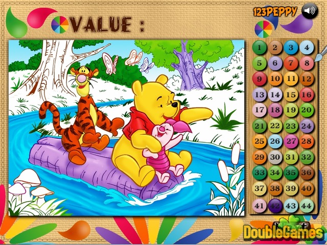 Free Download Winnie, Tigger and Piglet: Colormath Game Screenshot 2